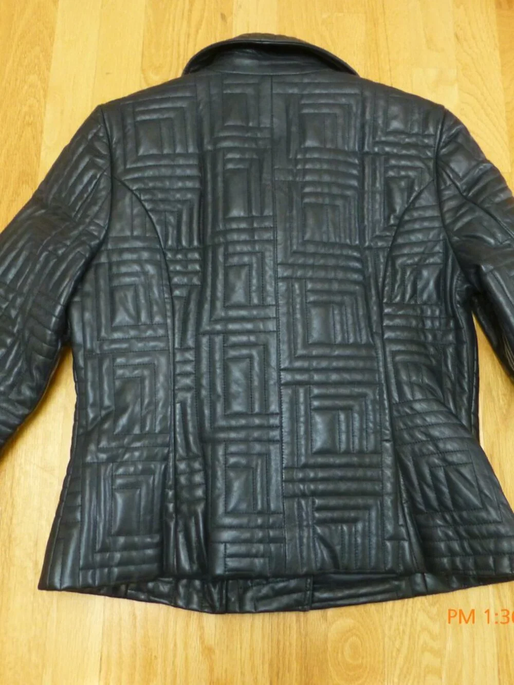 Karl Lagerfeld Paris Quilted Leather Motorcycle Biker Jacket size M Zippers